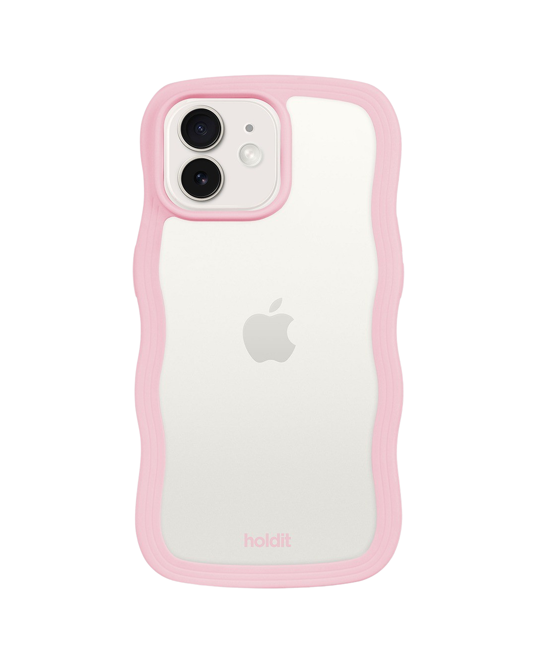 Wavy iPhone cover - Pink/Transparent